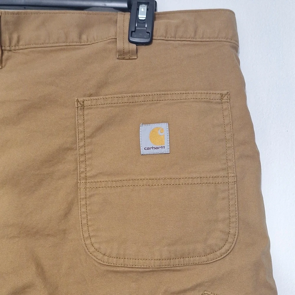 Carhartt Relaxed Fit Canvas Work Shorts Tan